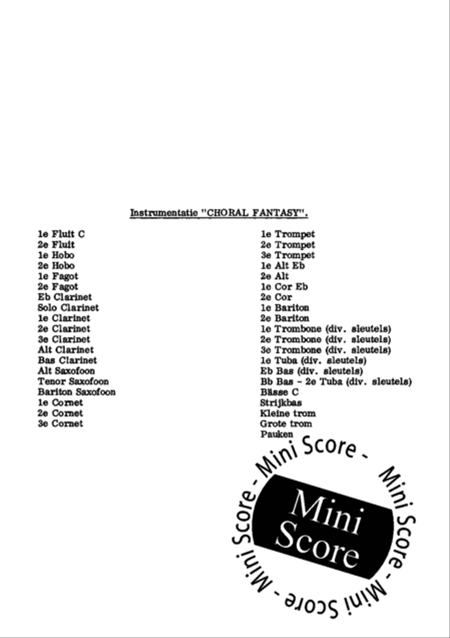 Choral Fantasy Choral Fantasy Fanfare Band scores gallery preview page 3