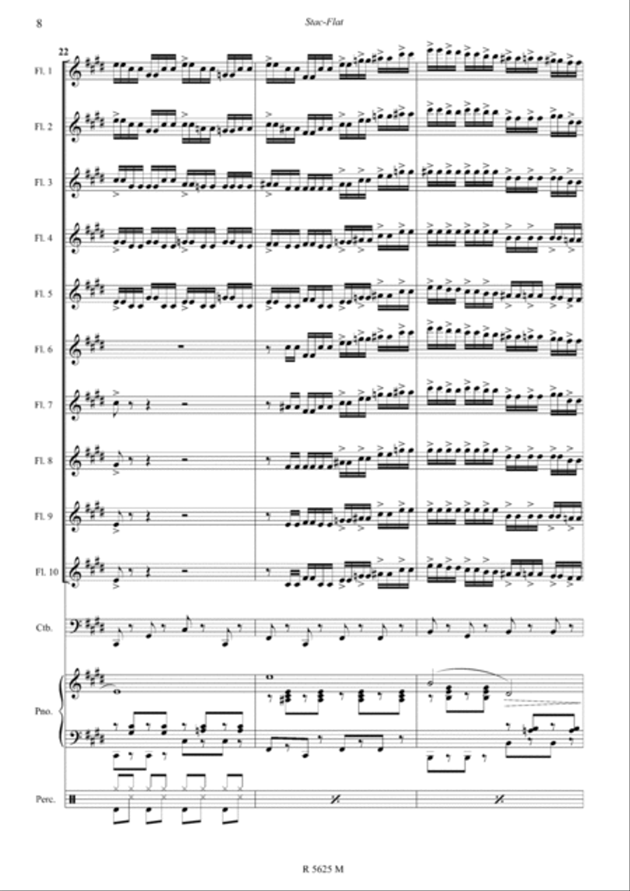 Stac-flat, pour ensemble de flûtes Flute scores gallery preview page 9