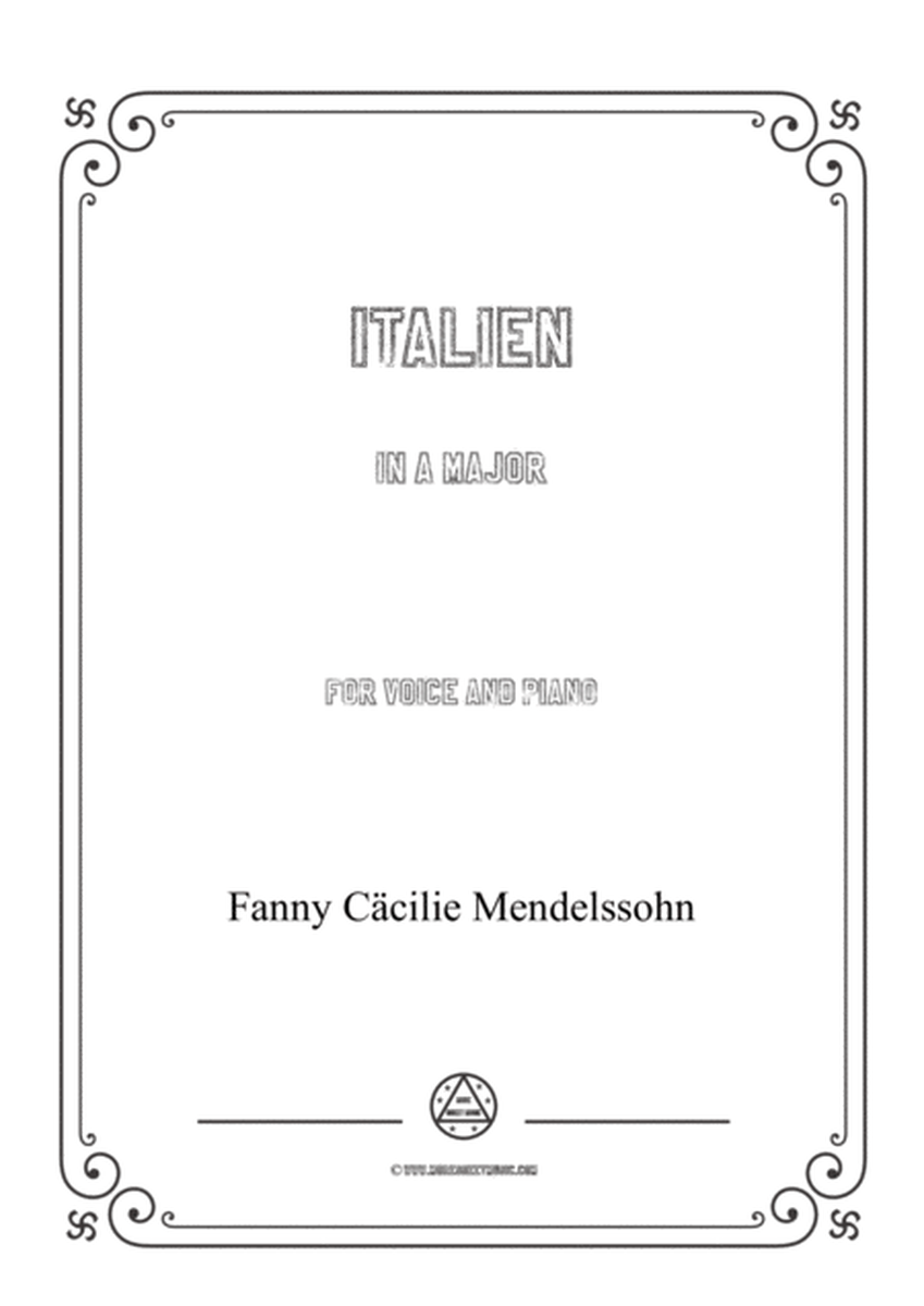 Fanny Hensel-Italien in A Major,for voice and piano image number null