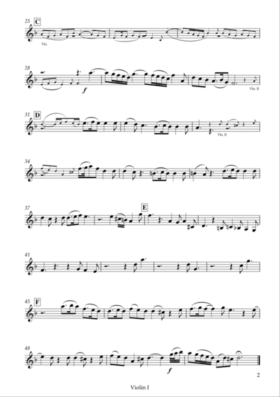 'Kind Health descends on downy wings' from 'Ode for the birthday of Queen Anne' HWV.74 for String Qu String Trio scores gallery preview page 5