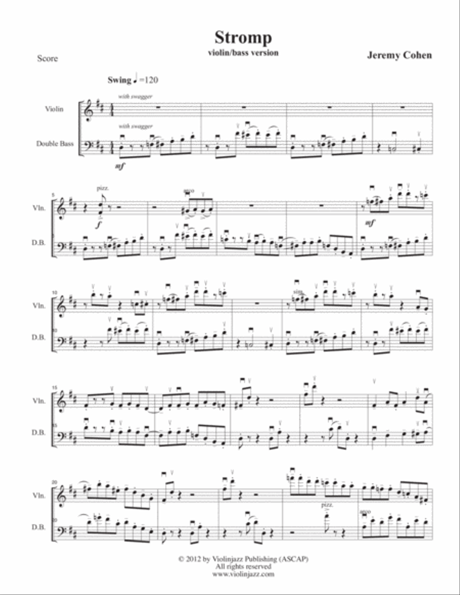 Stromp (violin-bass) String Duet scores gallery preview page 1
