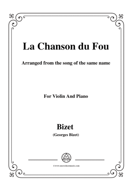 Bizet-La Chanson du Fou,for Violin and Piano image number null