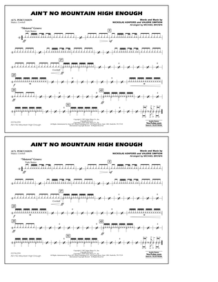 Book cover for Ain't No Mountain High Enough (arr. Michael Brown) - Aux Percussion