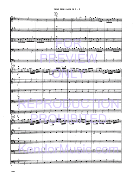 Theme From Canon In D (Full Score)