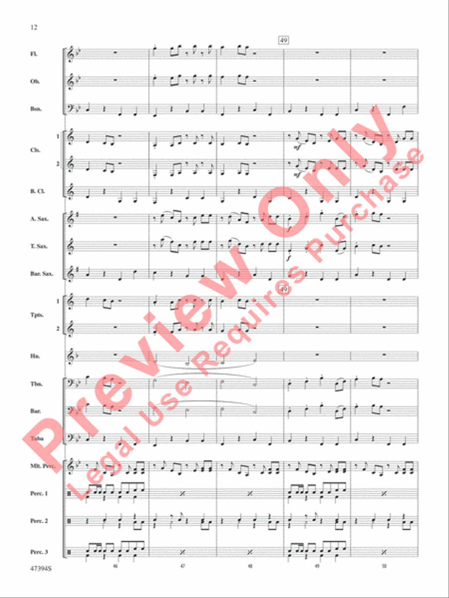 The Banana Boat Song Concert Band scores gallery preview page 13