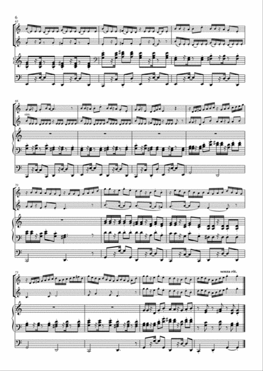 Cherry Blossom for piccolo (flute), English horn (cello, viola) and organ Small Ensemble scores gallery preview page 6