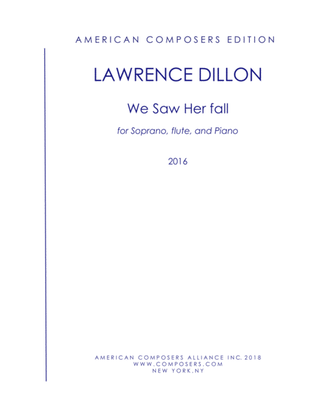 Book cover for [Dillon] We Saw Her Fall