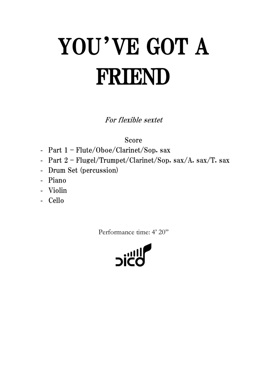 You've Got A Friend You've Got A Friend Clarinet scores gallery preview page 3