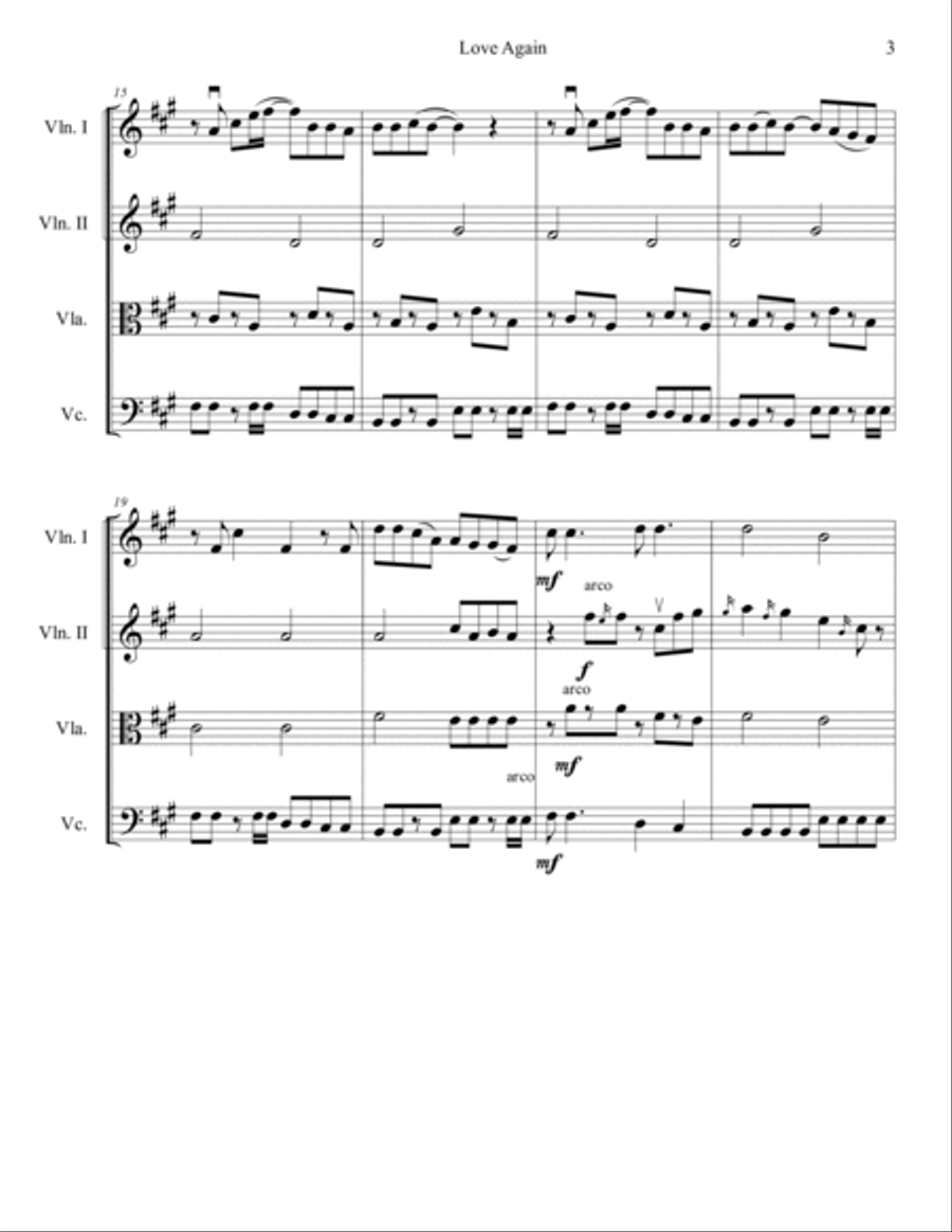 Love Again Love Again String Quartet scores gallery preview page 4