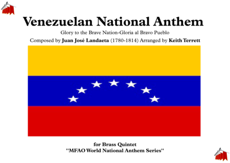 Venezuelan National Anthem ''Gloria al Bravo Pueblo'' for Brass Quintet image number null