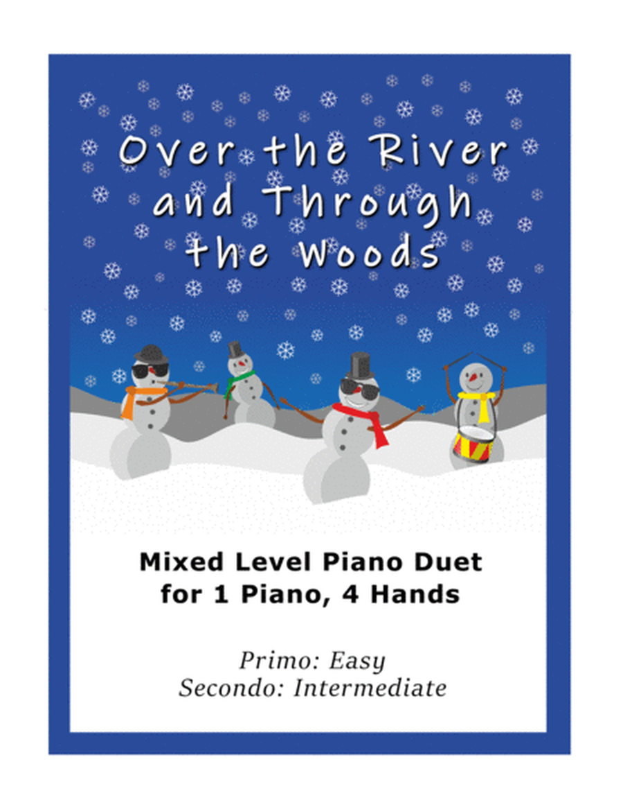 Over the River and Through the Woods (Easy Piano Duet; 1 Piano, 4-Hands) image number null