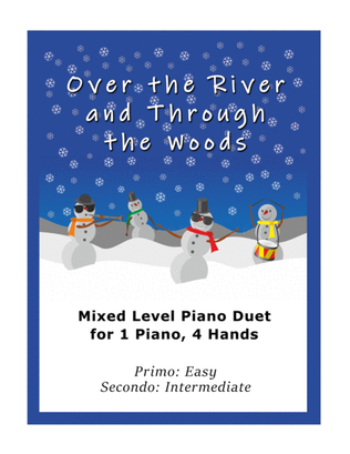 Over the River and Through the Woods (Easy Piano Duet; 1 Piano, 4-Hands)