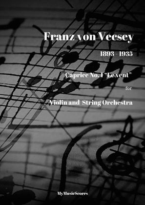 Book cover for Vecsey Caprice No 1 for Violin and String Orchestra