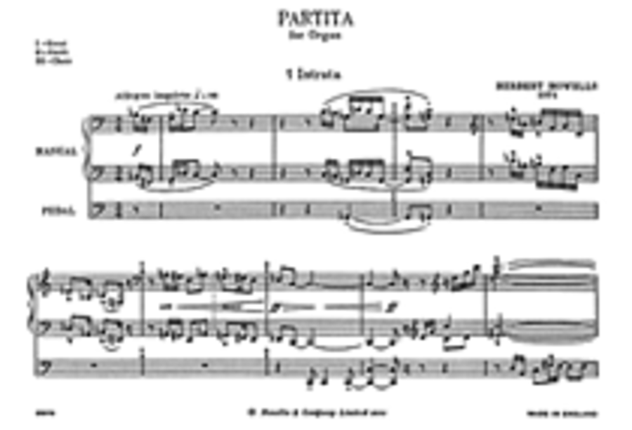 Herbert Howells: Partita for Organ Organ Solo scores gallery preview page 1