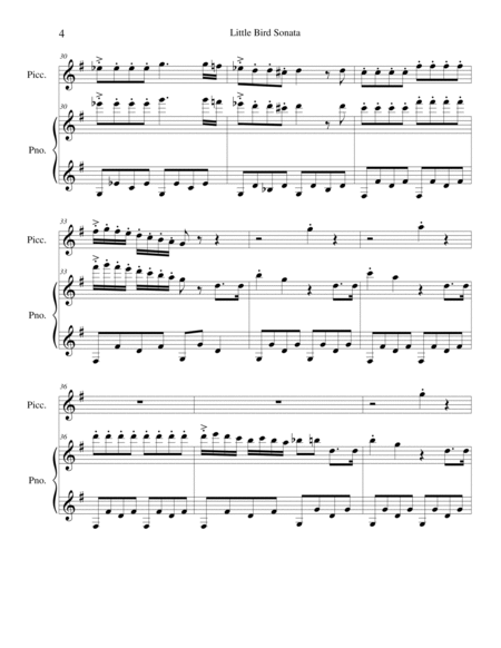 Little Bird Sonata (Piano Solo and Piccolo) image number null
