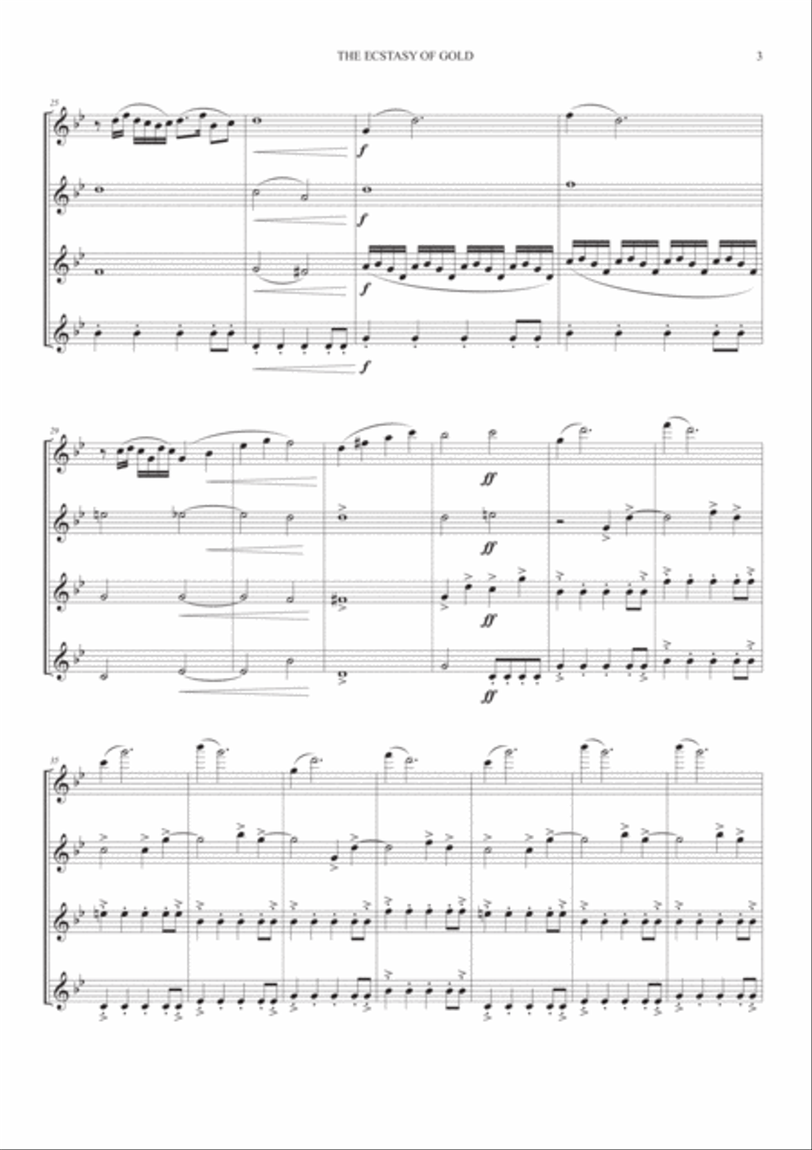 The Ecstasy Of Gold from THE GOOD, THE BAD AND THE UGLY Woodwind Quartet scores gallery preview page 5
