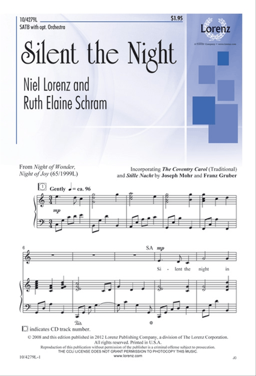 Silent the Night 4-Part scores gallery preview page 1