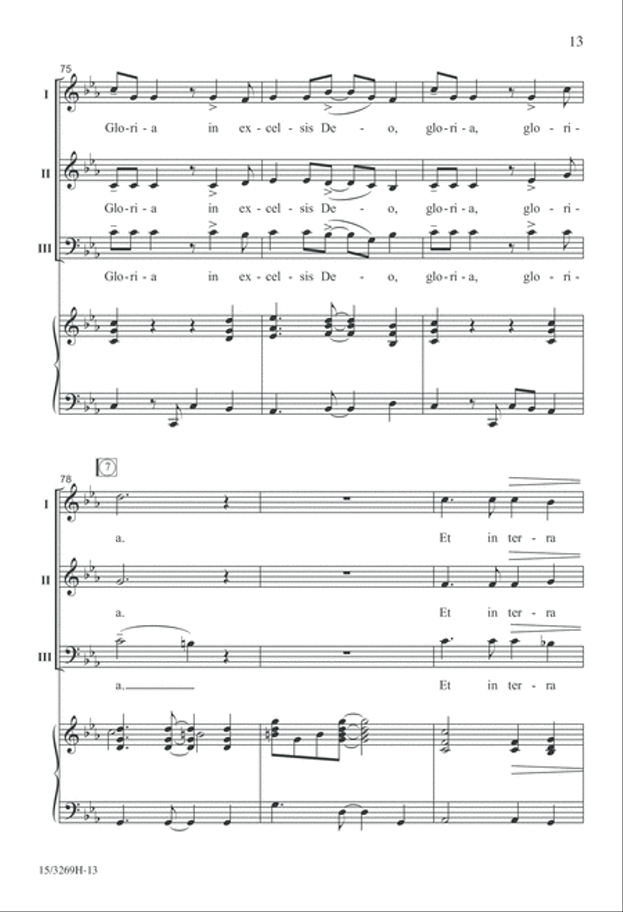 Festival Gloria 3-Part scores gallery preview page 13