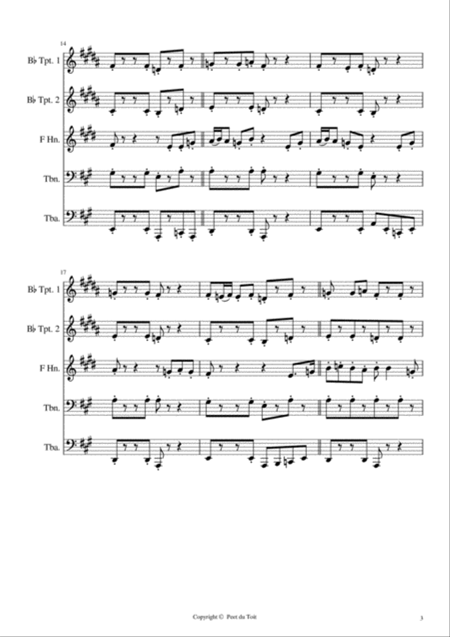 Tangled Up Brass Ensemble scores gallery preview page 3