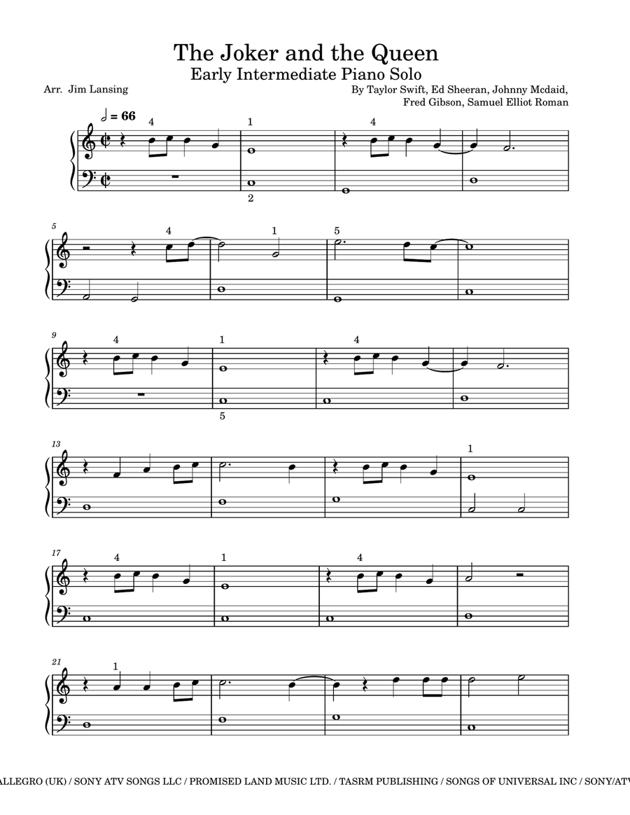 The Joker And The Queen (feat. Taylor Swift) Piano Method scores gallery preview page 2