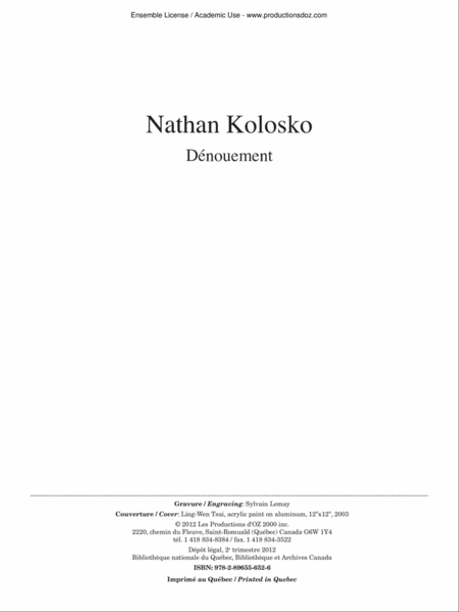 Dénouement Dénouement Classical Guitar scores gallery preview page 2