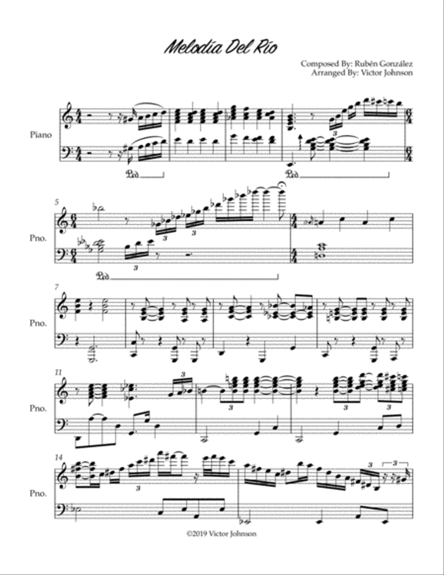 Melodia Del Rio Piano Solo scores gallery preview page 2