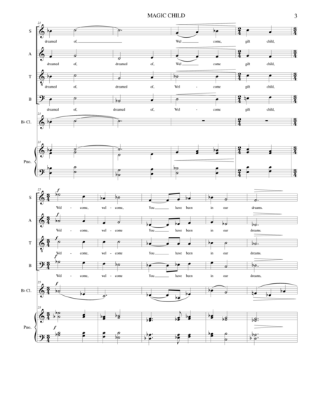 MAGIC CHILD I SATB and opt. Clarinet image number null