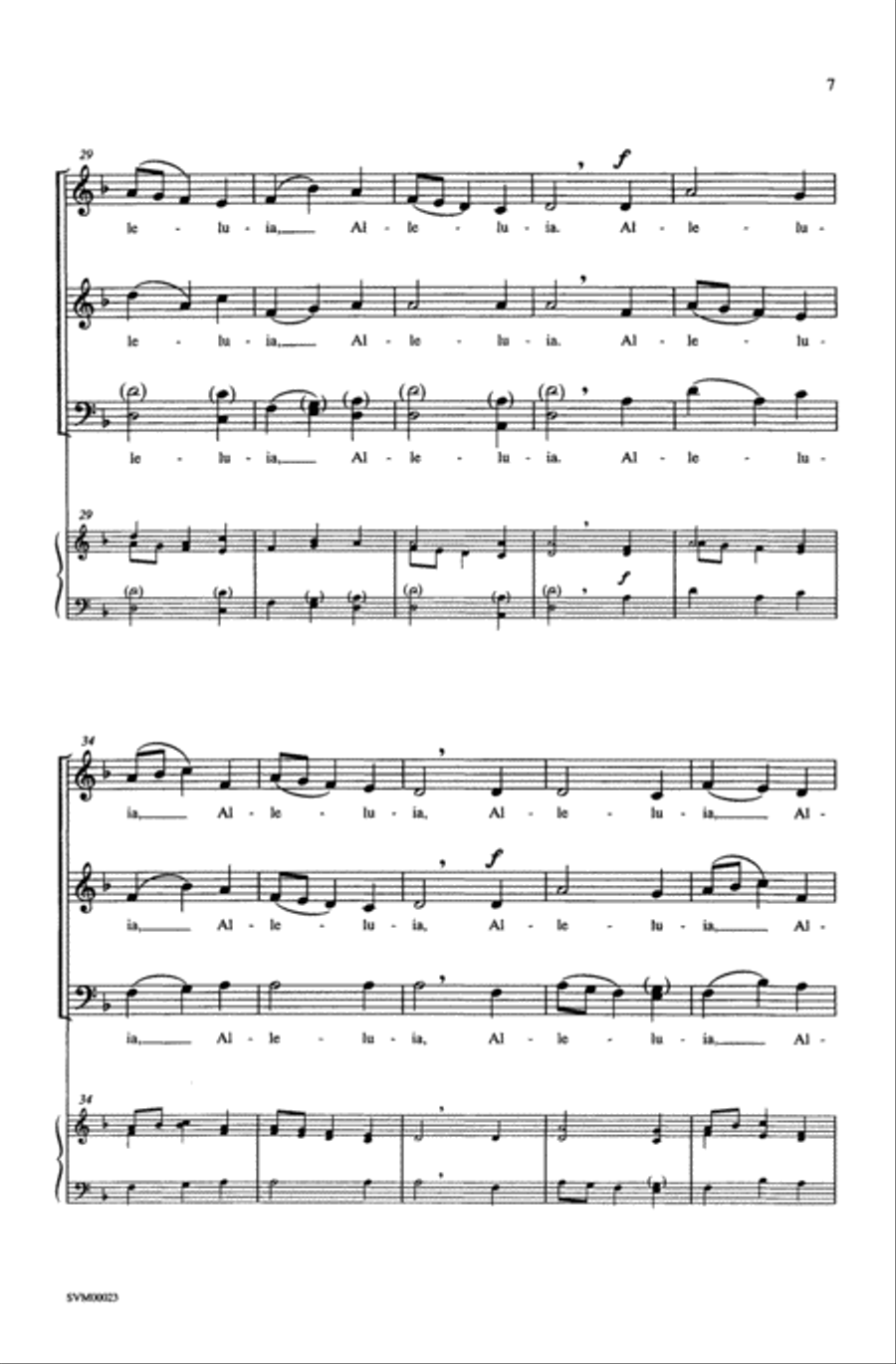 Alleluia (On a Theme by William Billings) A Cappella scores gallery preview page 5