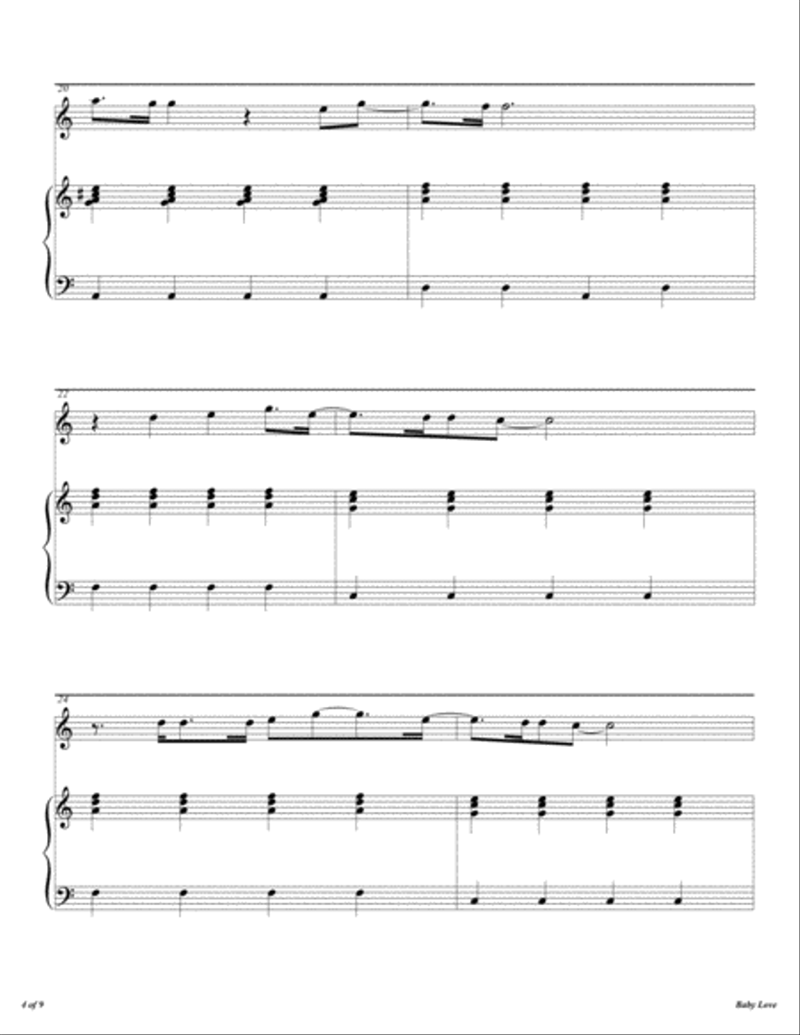 Baby Love Flute Solo scores gallery preview page 5