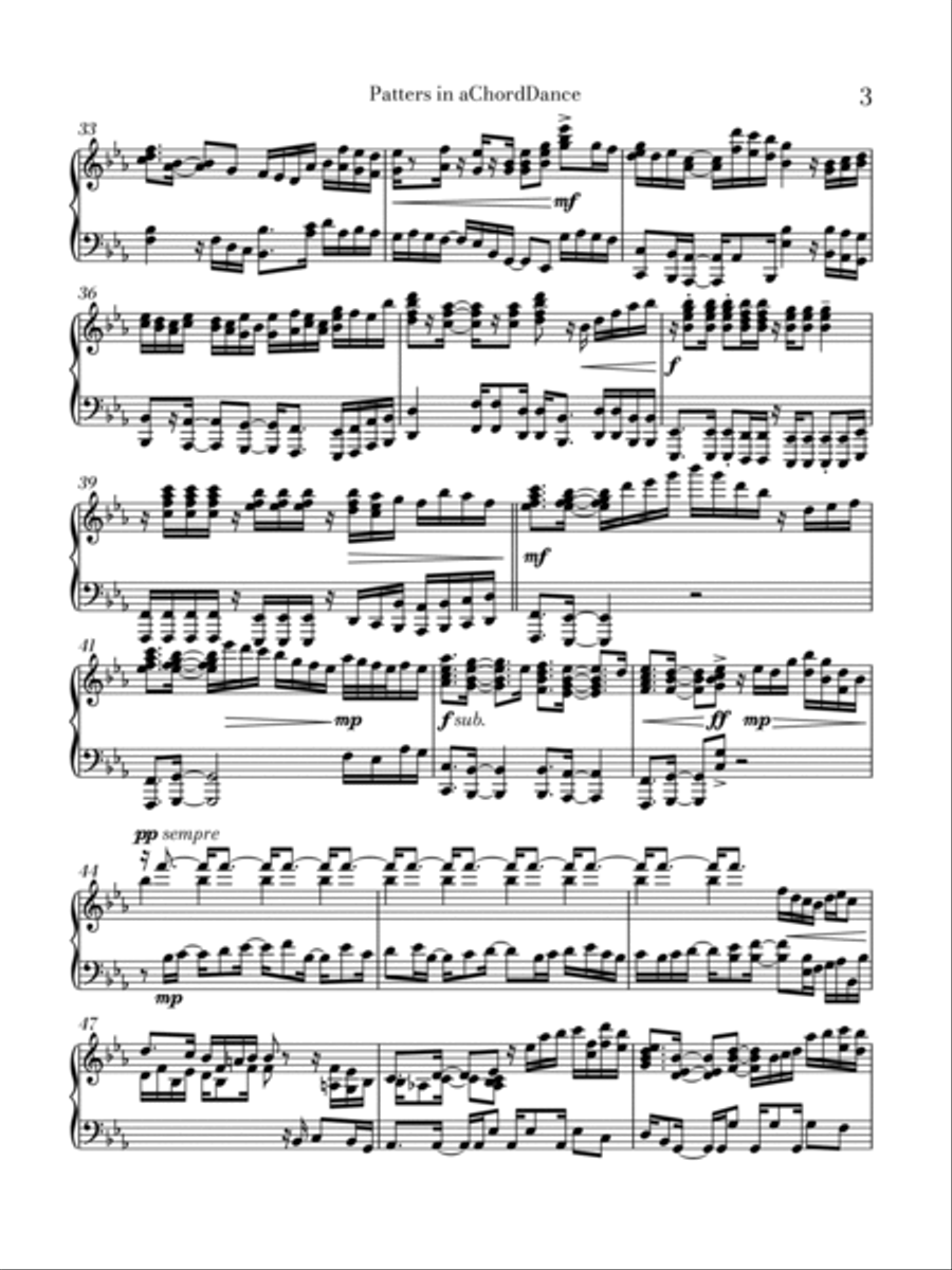 Patterns in a ChordDance Piano Solo scores gallery preview page 3