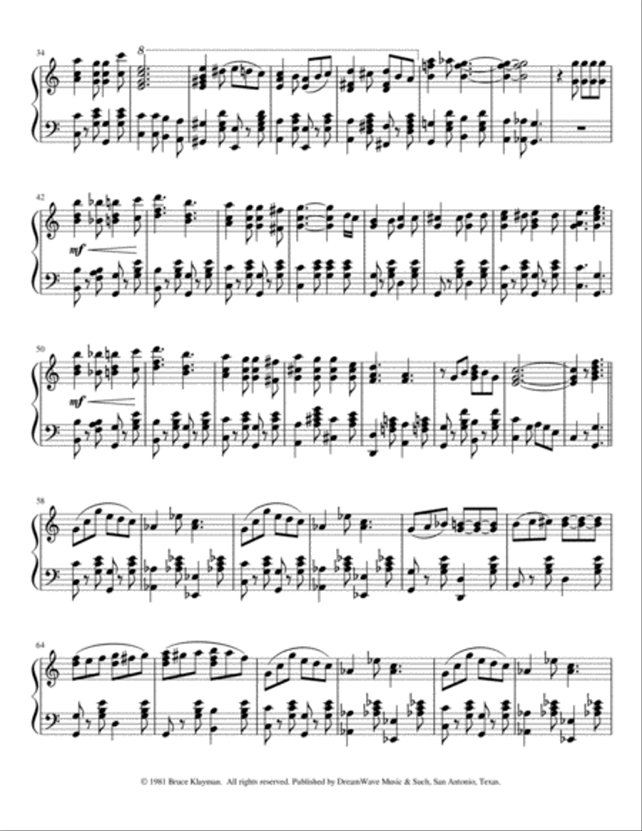 The Lamplighter March Piano Solo scores gallery preview page 2