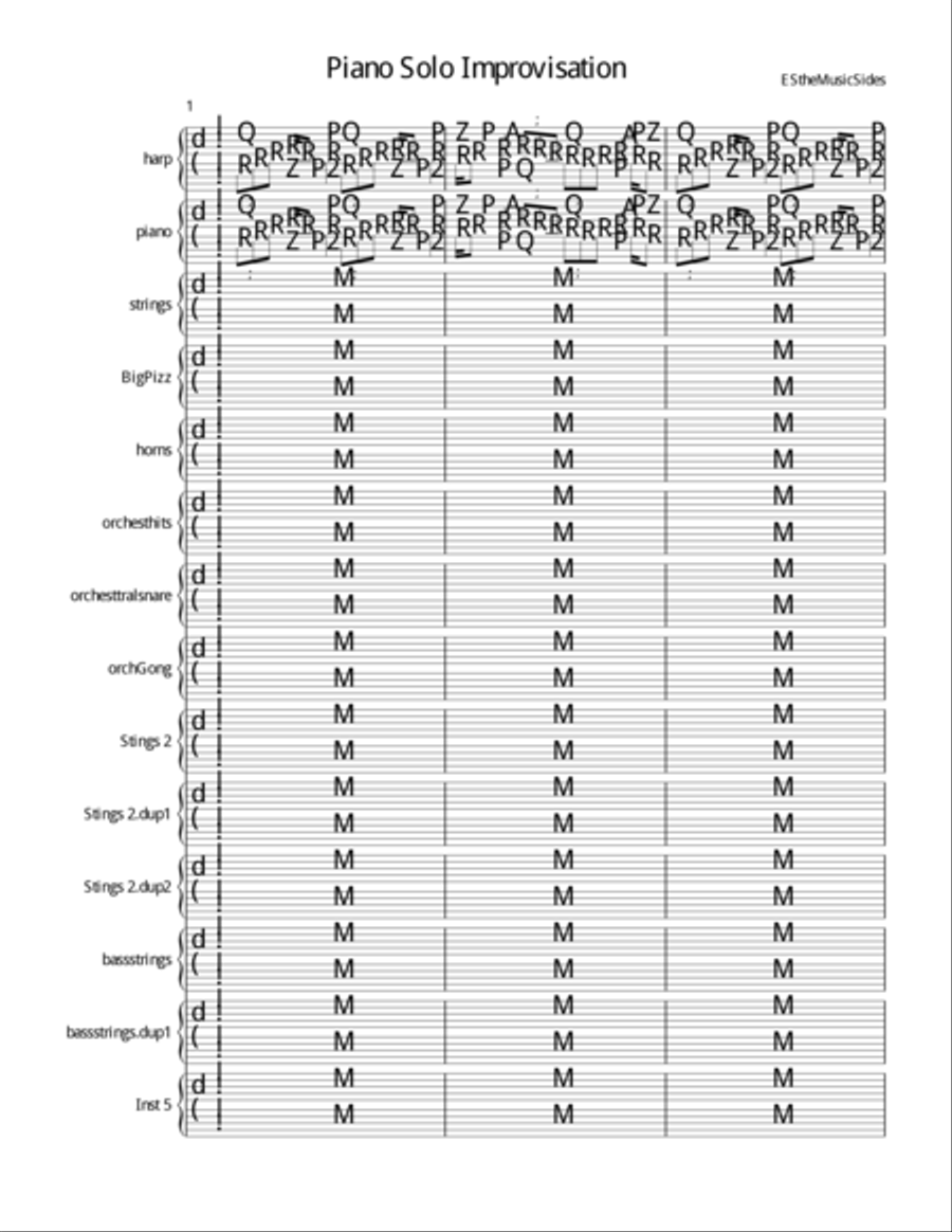 Piano Solo Improvisation Piano Solo Improvisation Small Ensemble scores gallery preview page 2