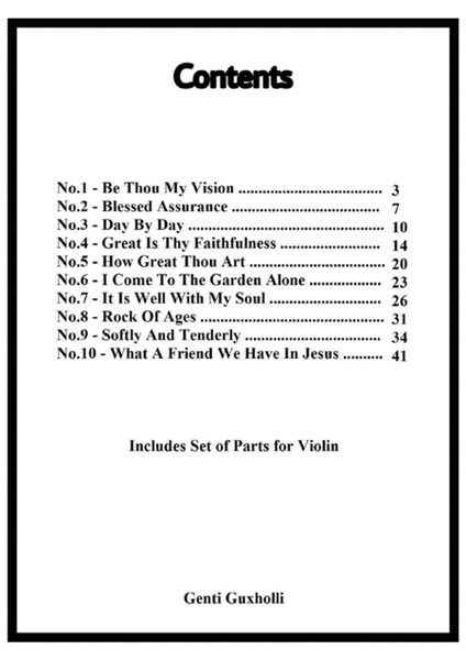 Favorite Hymns On Violin (Volume I) - A Collection Of Ten Violin Solos image number null