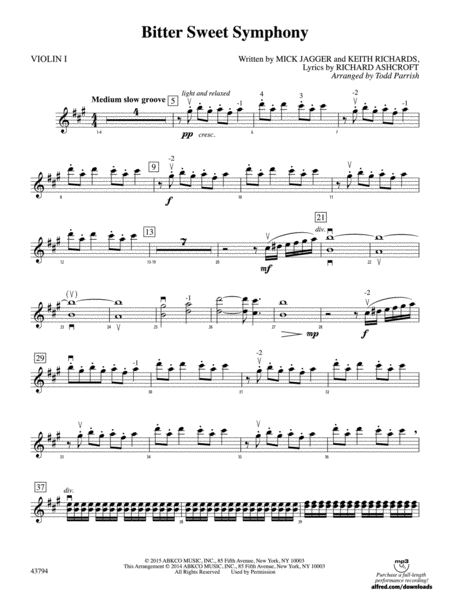 Bitter Sweet Symphony: 1st Violin