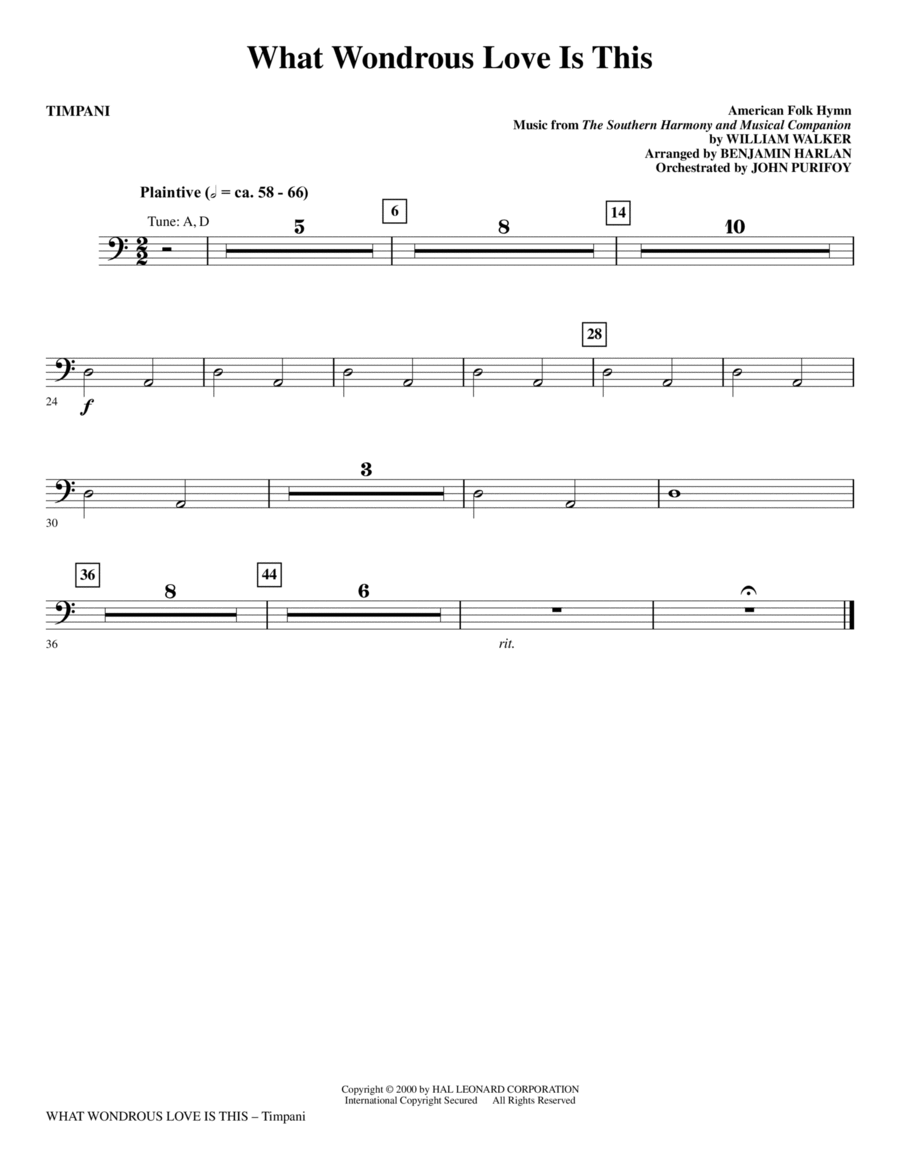 What Wondrous Love Is This (see Bonustrax 00102360) - Timpani Choir scores gallery preview page 1