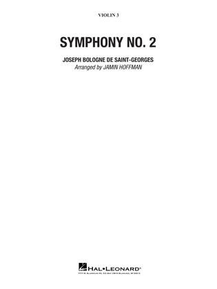 Book cover for Symphony No. 2 (arr. Jamin Hoffman) - Violin 3 (Viola Treble Clef)