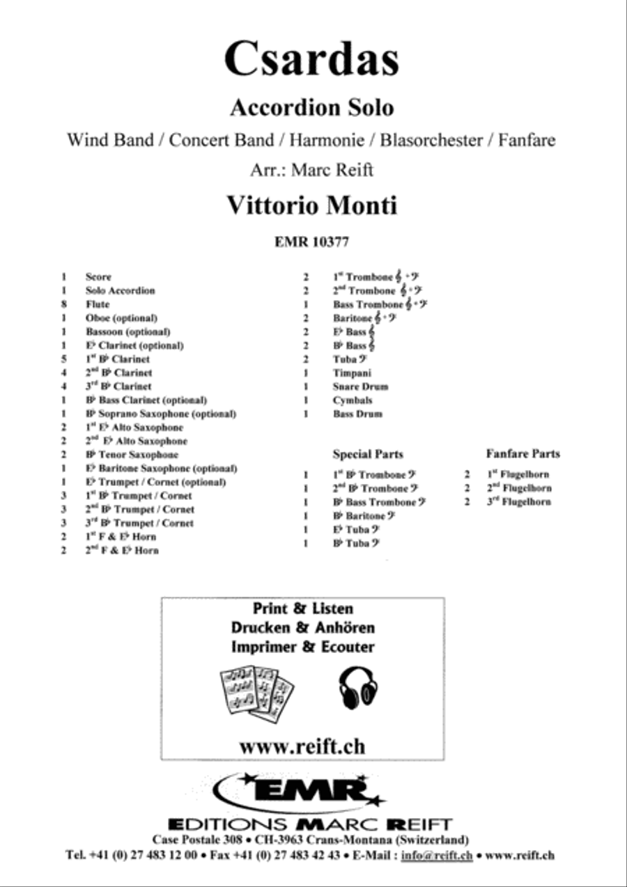 Csardas Csardas Concert Band scores gallery preview page 2