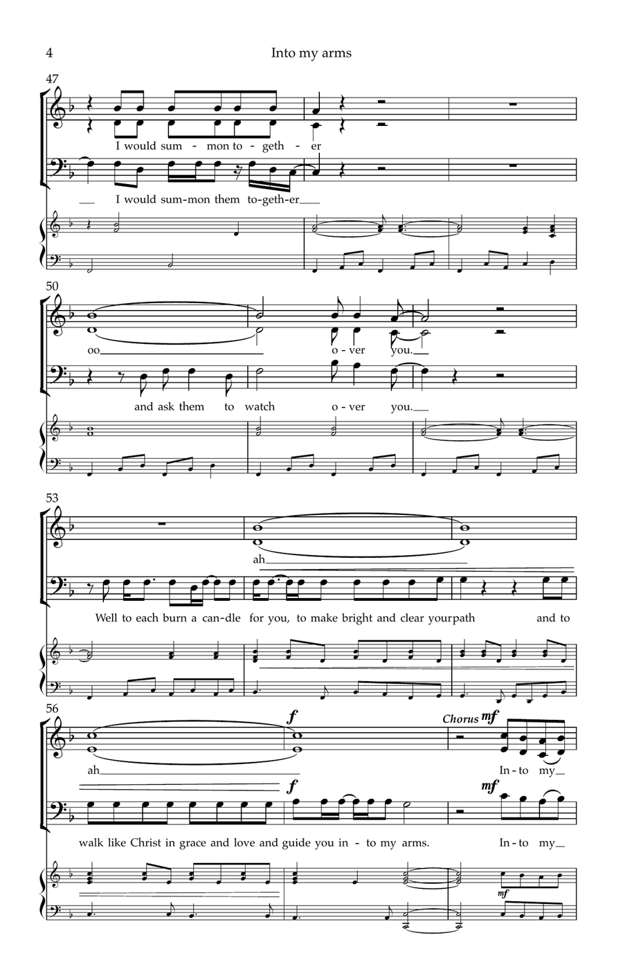 Into My Arms 3-Part scores gallery preview page 4