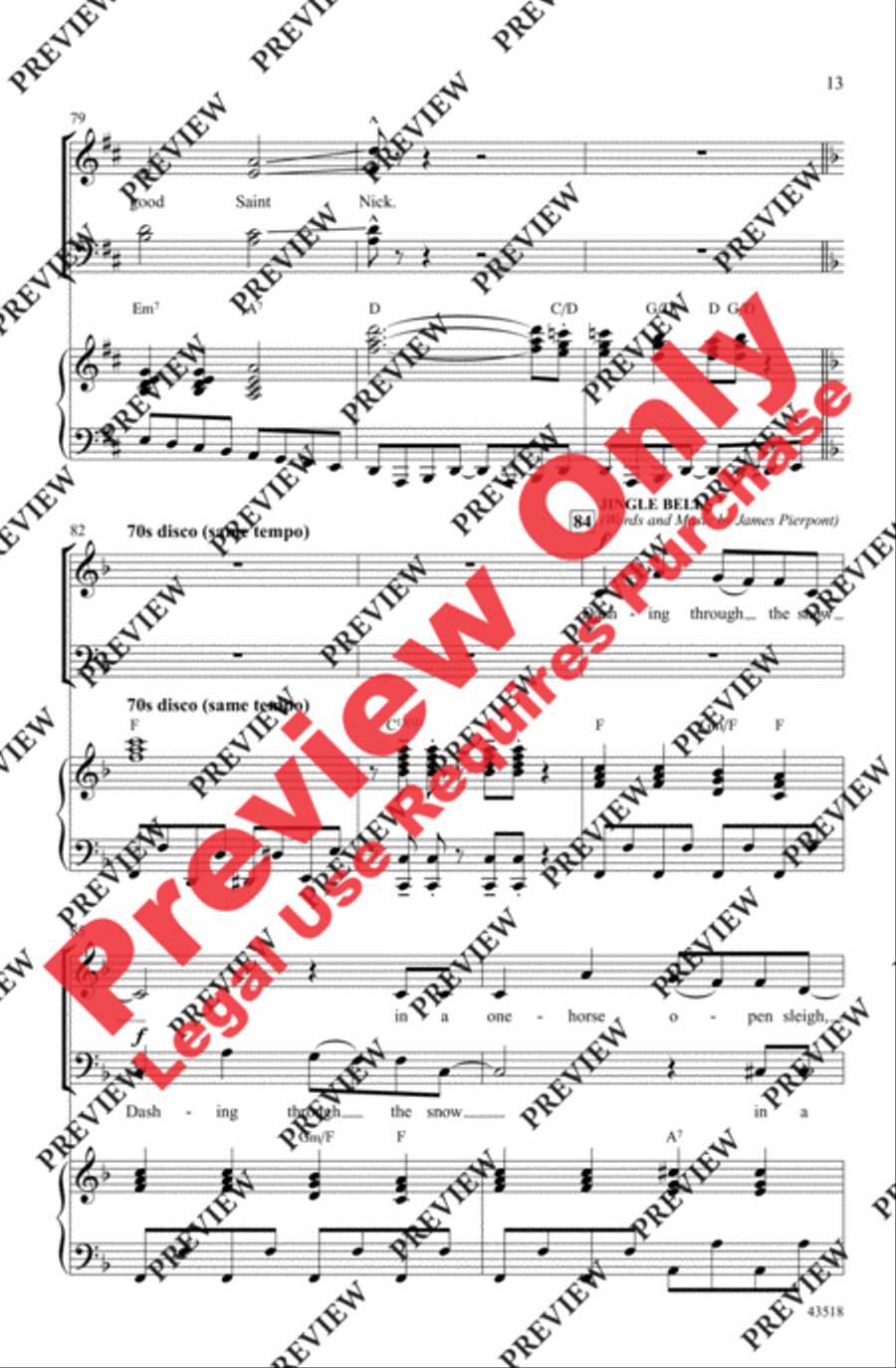 Five Favorite Holiday Songs 4-Part scores gallery preview page 13