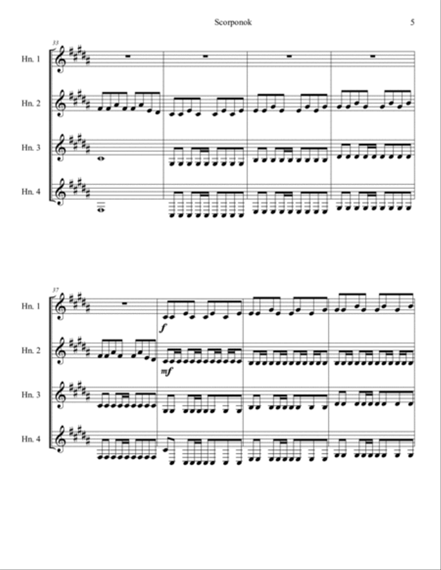 Scorponok Brass Quartet scores gallery preview page 6