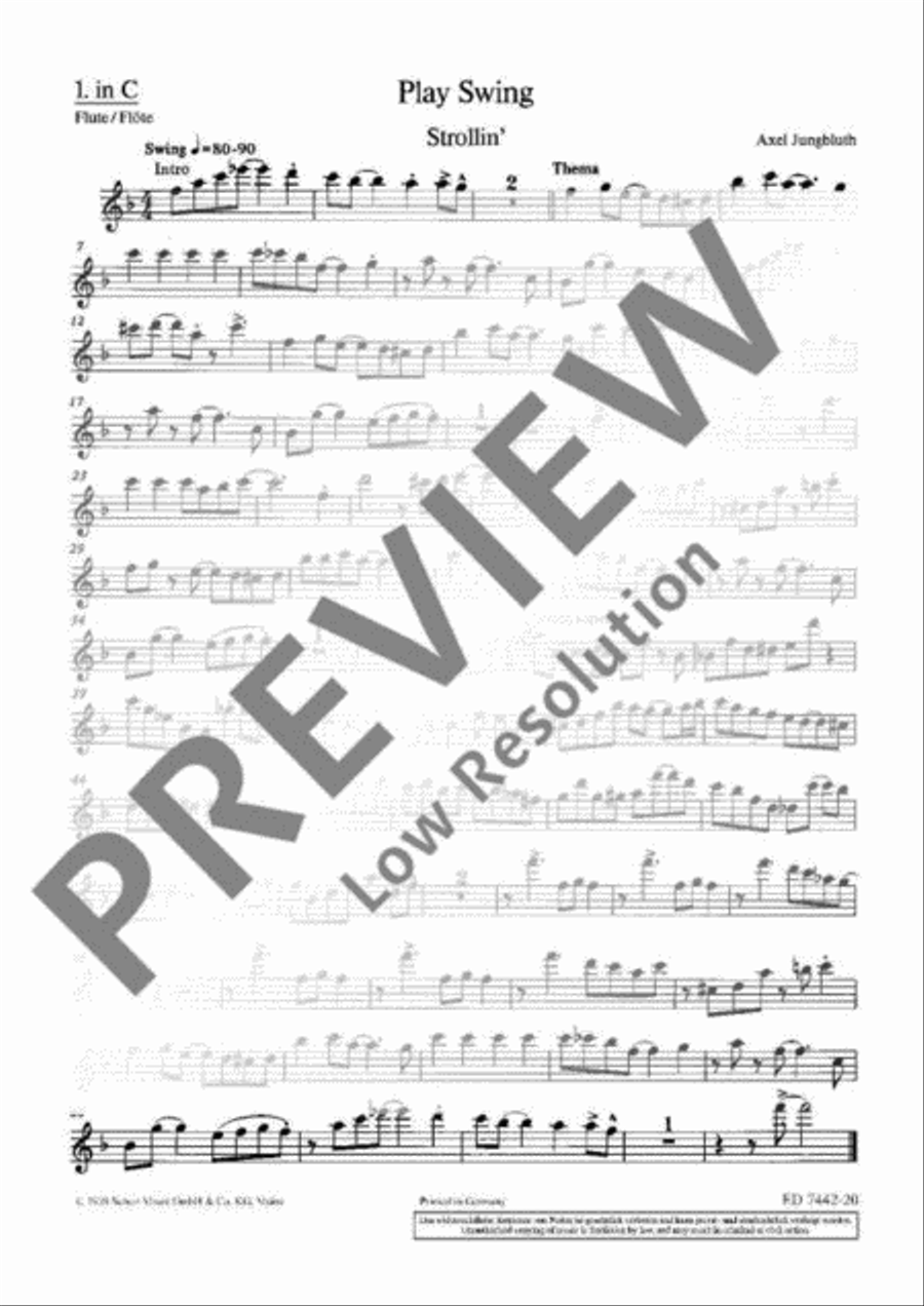 Play Swing for instrumental groups Guitar Ensemble scores gallery preview page 3