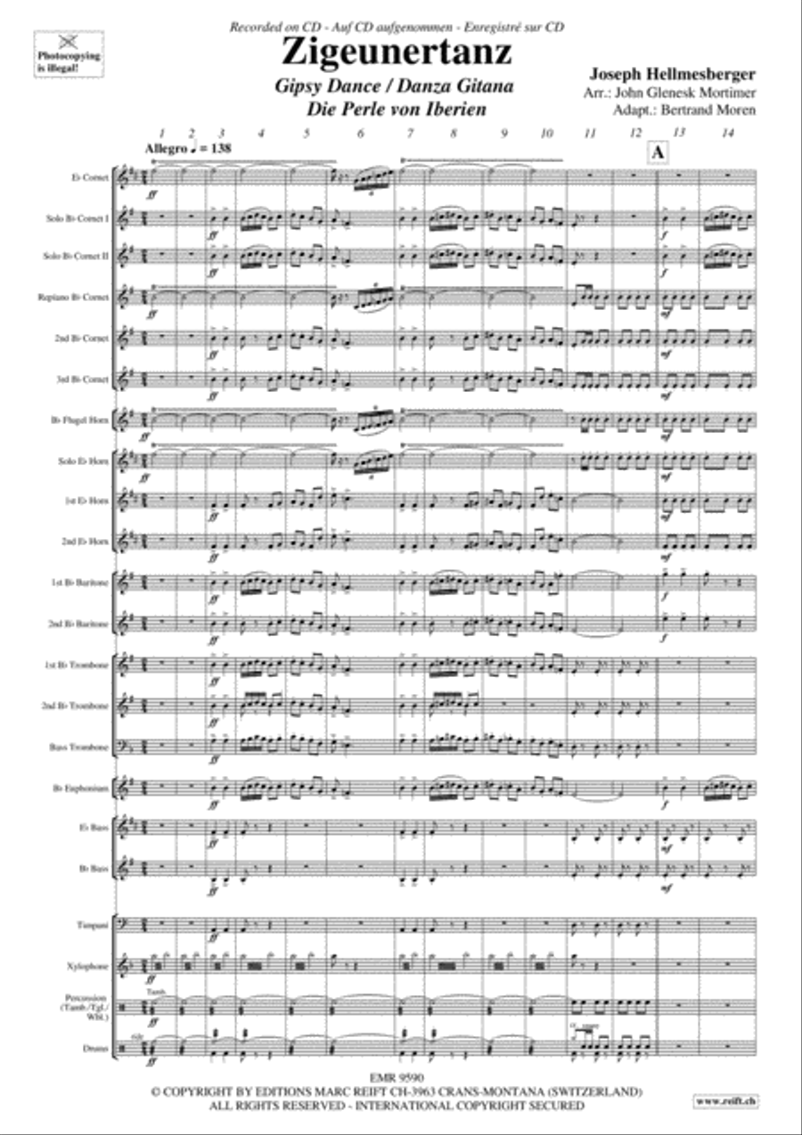 Zigeunertanz Zigeunertanz Brass Band scores gallery preview page 4
