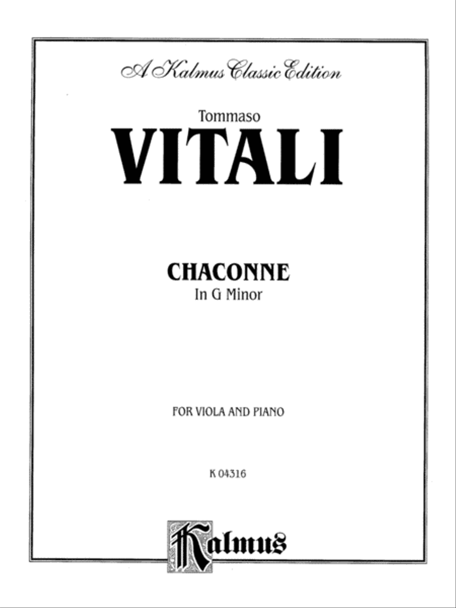 Vitali: Chaconne in G Minor