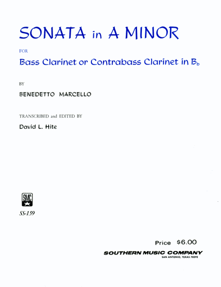 Benedetto Marcello: Sonata In A Minor