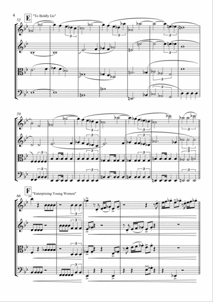 To Boldly Go from STAR TREK String Quartet scores gallery preview page 4