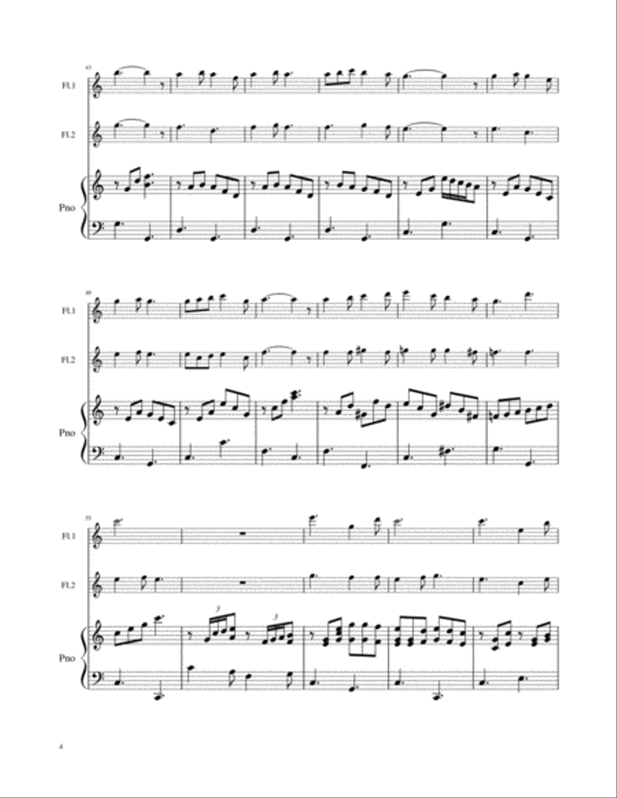 Love Lifted Me - for 2 flutes (or violins) and piano Flute scores gallery preview page 4