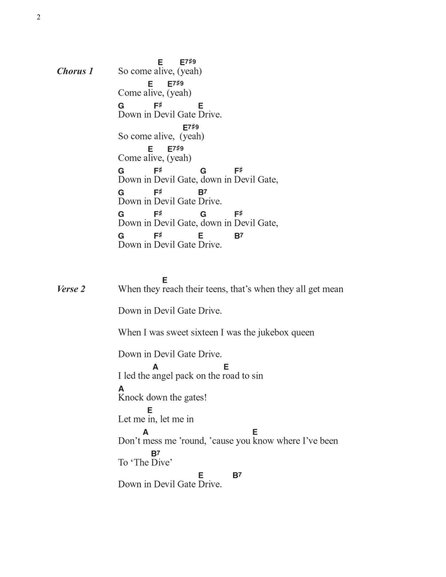 Devil Gate Drive Acoustic Guitar scores gallery preview page 2