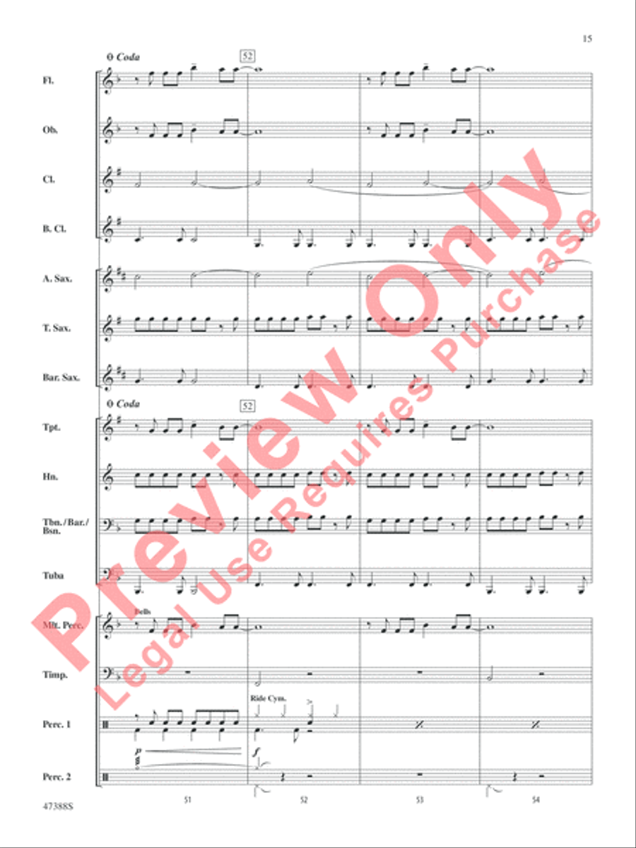 In My Blood Concert Band scores gallery preview page 16