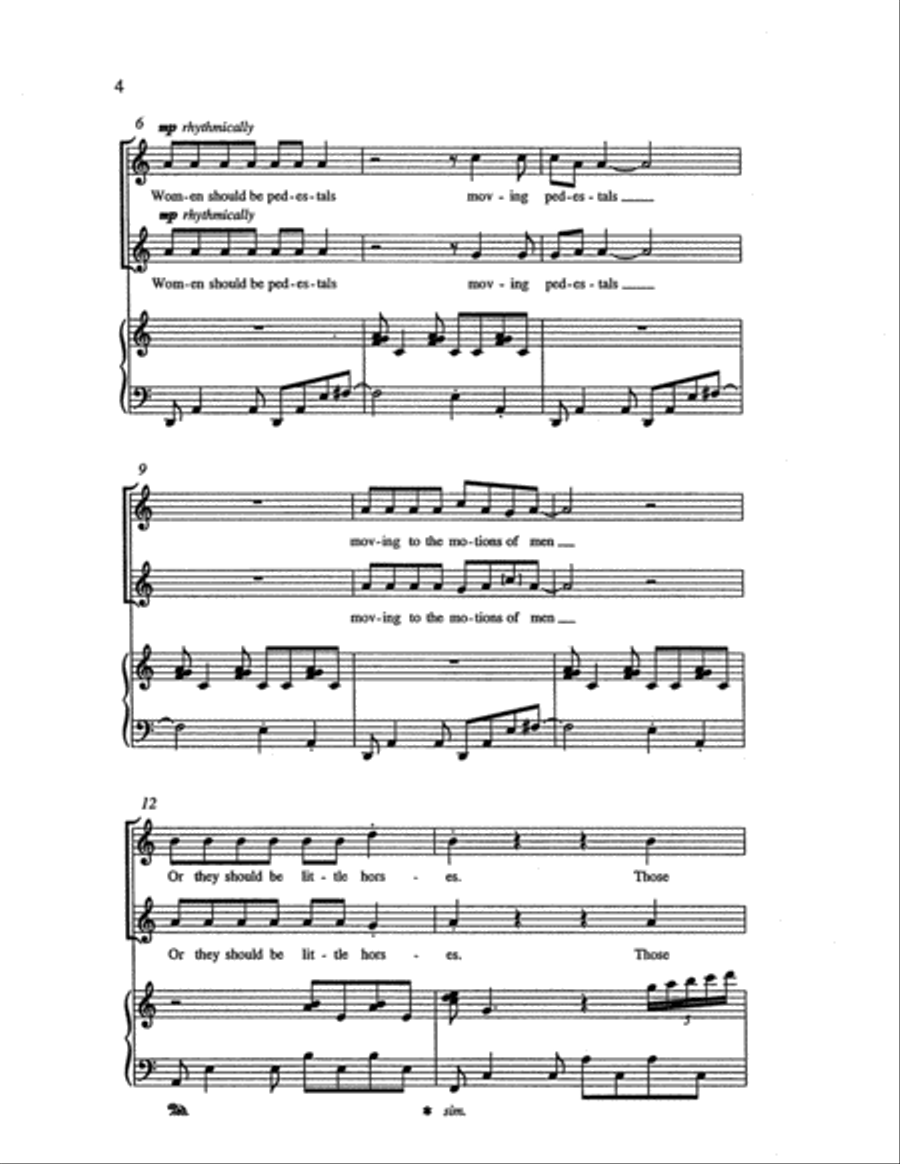 Women Should Be Pedestals SSA scores gallery preview page 4
