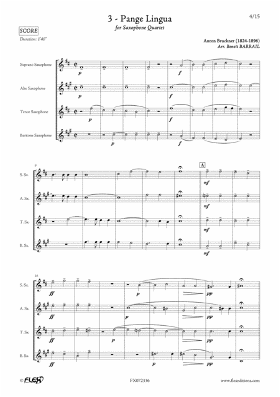 6 Motets 6 Motets Saxophone Quartet scores gallery preview page 5